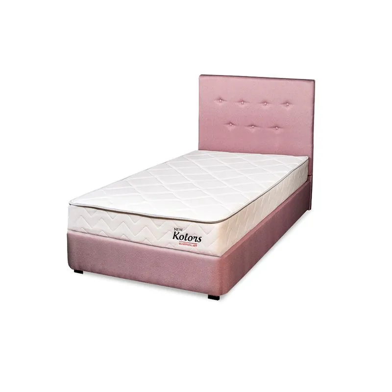 Sommier New Kolors Rosa 100x190 cm + Cabecera Tapizada