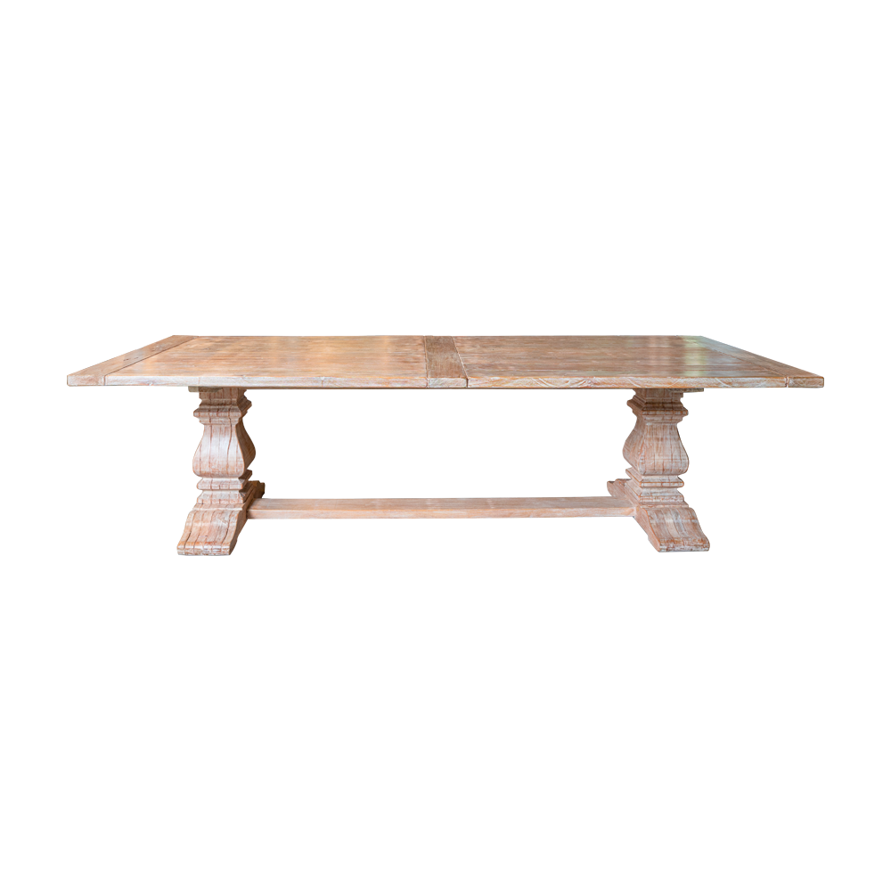 MESA COMEDOR TRENTO 285 BLANCO ANTIQUE (8 - 12 PERSONAS)