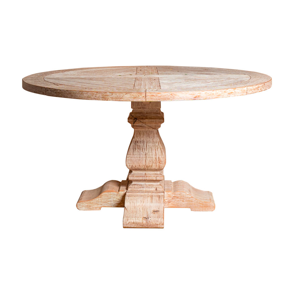 MESA COMEDOR TRENTO CIRCULAR 160 BLANCO ANTIQUE
