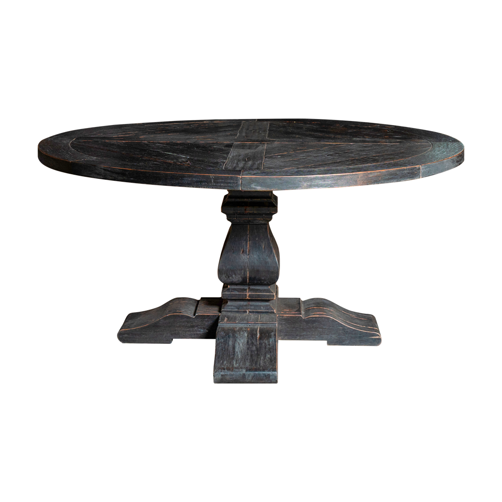 MESA COMEDOR TRENTO CIRCULAR 145 NEGRO ANTIQUE